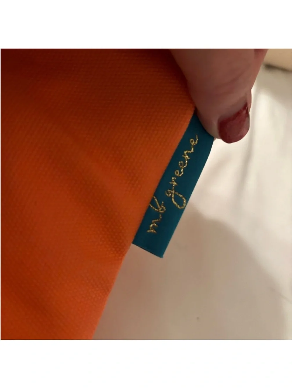 MB Greene Large And Small Zip Pouches - Tangerine And Berry
